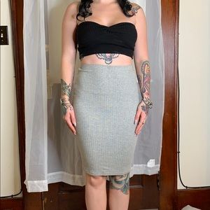 H&M Pencil Skirt (Gray)